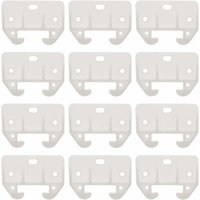 12 Stück weiße Schubladenschienenführungen aus Kunststoff für Kommoden, Schubladenführungen, Möbelersatzschienen, Teile für Kommoden, Schränke, von ZVD