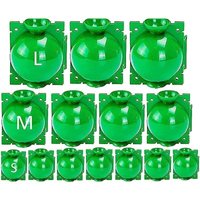 14 Stück Pflanzen-Wurzelbox, Vermehrungsball, Pfropfbox, Hochdruck-Vermehrungsballbox, Pflanzen-Wurzelgerät (L+M+S, Grün) von ZVD