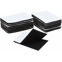 15 Stück doppelseitige Rubbelaufkleber, Selbstklebeband, extra stark doppelseitig klebend (Rechteck 6 x 4 cm, Schwarz) von ZVD