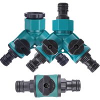 ZVD - 2-Wege-Gartenschlauch-Verteiler – Wasserverteileranschluss für Gartenschlauch, Doppelschlauchverbinderanschluss – 3 Stück von ZVD