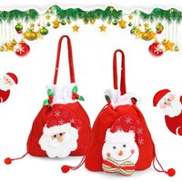 2-teiliger roter Filz-Weihnachtsapfelbeutel mit Kordelzug und Schleifen, Weihnachtsgeschenke für Weihnachtsfeiern, Präsente, Weihnachtsdekoration 2-teiliger roter Filz-Weihnachtsapfelbeutel mit Kordelzug und Schleifen, Weihnachtsgeschenke für Weihnachtsfeiern, Präsente, Weihnachtsdekoration von ZVD