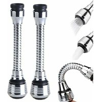 2-teiliges 360-Grad-Küchenfilterset, Wasserhahn-Duschverlängerung, zwei Modi, verstellbare Küchenspülen-Wasserhahndüse, geeignet für Küchenspülen, von ZVD