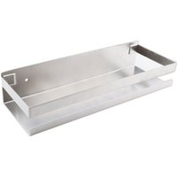 20cm Edelstahl ohne Perforation Silber, Küchenregal Design, universell für Bad und Küche von ZVD