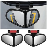 2er-Pack 2-in-1-Toter-Winkel-Spiegel fürs Auto, 360-Grad-Drehung, verstellbarer Weitwinkel-Rückspiegel, universeller HD-Zusatzspiegel für Fahrzeug, von ZVD