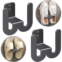 2er-Pack Schuhregal aus Metall zur Wandmontage – Hängendes Schuhregal ohne Bohren – Wandmontierter Schuhhalter für den Badezimmereingangsbereich – von ZVD