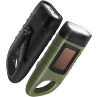 2er-Pack Taschenlampe mit Handkurbel – wiederaufladbare LED-Notfall-Taschenlampe für Outdoor-Sportarten und Überleben von ZVD