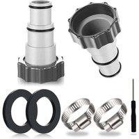 2er-Set Poolschlauchadapter, Pooladapter, Adapter für Schwimmbecken, Poolschlauchadapter, Pumpenschlauchadapter, Anschluss für Poolschläuche mit Ø 32 2er-Set Poolschlauchadapter, Pooladapter, Adapter für Schwimmbecken, Poolschlauchadapter, Pumpenschlauchadapter, Anschluss für Poolschläuche mit Ø 32 von ZVD