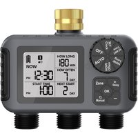 3-Wege-Bewässerungstimer, Automatischer Bewässerungstimer, Häufigkeit und Dauer, Programmierbarer Bewässerungstimer und Regenverzögerung für Garten, 3-Wege-Bewässerungstimer, Automatischer Bewässerungstimer, Häufigkeit und Dauer, Programmierbarer Bewässerungstimer und Regenverzögerung für Garten, von ZVD