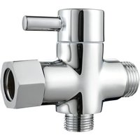 3-Wege-Umstellventil für Toilettenarmaturen aus Messing, 3/8 Zoll, für Toiletten, Chrom 3-Wege-Umstellventil für Toilettenarmaturen aus Messing, 3/8 Zoll, für Toiletten, Chrom von ZVD