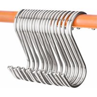 30er-Pack S-Haken zum Aufhängen, 9,5 cm S-Haken, S-förmiger Küchenhaken aus Edelstahl, Mehrzweck-S-Haken für Küche, Bad, Kleiderschrank 30er-Pack S-Haken zum Aufhängen, 9,5 cm S-Haken, S-förmiger Küchenhaken aus Edelstahl, Mehrzweck-S-Haken für Küche, Bad, Kleiderschrank von ZVD
