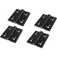 ZVD - 4 Pièces Trous de Charnière Plats Pliants Butt Charnière à roulement billes Noir Charnières Aluminium Exterieur Charnière Inox Charniere Porte von ZVD