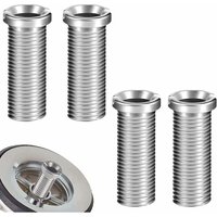 4 Stück Spülkorbschrauben, 35 mm, Edelstahl-Hohlschrauben, Abflussschrauben für Spülkorbschrauben, Befestigungszubehör für Küchenspüle (Silber) von ZVD