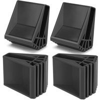 4 Stück rutschfeste Leiter-Sicherheitsfüße, Gummi-Leiterfußschutz für Teleskopleitern (schwarz) von ZVD