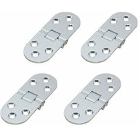 4-teiliges Klapptischscharnier, Klappschrankscharnier für flache Türen, Nähmaschine mit runder Kante aus Zinkmetall, Klapptisch-Möbelregalscharnier von ZVD