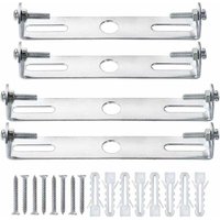 4er-Pack Deckenleuchte, Deckenrosette, Kronleuchter-Universal-Lichthalter in Silber mit Schrauben und Muttern, Deckensockel aus Karbonstahl von ZVD