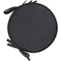 4er Set Runde Sitzkissen, Runde Stuhlkissen, Dunkelgraue Stuhlpolster für Esstisch, Garten, Home Office, Küche von ZVD