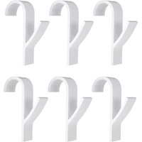 6-teiliger Handtuchheizkörper, Handtuchhaken für Heizkörper, Handtuchtrocknerhaken, Kunststoff weiß von ZVD