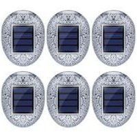 6er-Pack Solar-Kieselsteinlichter – IP65 wasserdicht für Terrasse, Hof, Garten (weißes Licht) von HYY AR