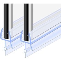 70 cm, 2 Stück, einteilige Duschtürdichtung für 4–6 mm Glas, Duschdichtung, Faltbarriere, Ersatzdichtung, gerade/gebogene Duschtürdichtung aus Glas. von ZVD
