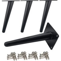 Abgewinkelte Tischbeine aus Metall – konische Möbelbeine aus Edelstahl 201, schwarz, 10 cm Abgewinkelte Tischbeine aus Metall – konische Möbelbeine aus Edelstahl 201, schwarz, 10 cm von ZVD