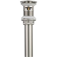 Ablaufstopfen aus Messing, gebürstetes Nickel-Finish, mit Überlauf, Pop-up-Spülbeckenablauf zum Befüllen und Entleeren Ablaufstopfen aus Messing, gebürstetes Nickel-Finish, mit Überlauf, Pop-up-Spülbeckenablauf zum Befüllen und Entleeren von ZVD
