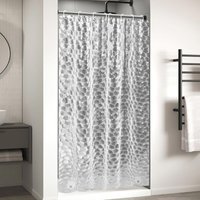 Anti-Schimmel Duschvorhang 120 x 180 cm EVA Wasserdichter Badvorhang Waschbarer Badvorhang mit 8 Ringen Badezimmervorhang von ZVD