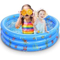 Aufblasbares Schwimmbecken für Kinder Rutschfestes aufblasbares Planschbecken 3 Ringe 100 x 38 cm Aufblasbares Schwimmbecken für Kinder Rutschfestes aufblasbares Planschbecken 3 Ringe 100 x 38 cm von ZVD