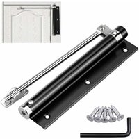 ZVD - Automatischer Türschließer - Verstellbarer Federtürschließer aus leichter Aluminiumlegierung für Türen bis 35 kg (1 Stück) in Schwarz von ZVD