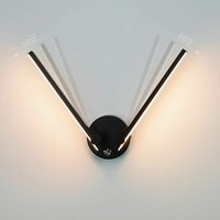 Badezimmer-Wandleuchte mit Schalter – Doppelte 12-W-LED-Spiegelleuchte (Schwarz 3000 K) von ZVD