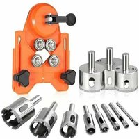 Diamant-Lochsägen-Set Ø 6-50 mm, verstellbarer Hohlbohrer, Lochsäge mit Saugnapf, hohe Präzision mit Spitze für Glas, Marmor, Fliesen, Keramik, PVC von ZVD