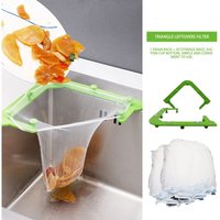 ZVD - Disposable Trash Bag Anti-Clogging Triangular Drainage Holder Sink Drain Hole Garbage Filter Garbage Bag von ZVD