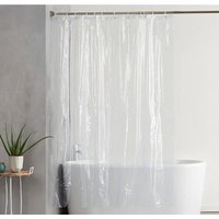 Duschvorhang-Liner, 180 x 200 cm – Wasserdichter, transparenter Duschvorhang, 12 rostfreie Ösen für Badezimmer und Dusche von ZVD