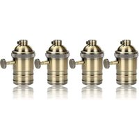 E27 Lampenfassung Retro Pendelleuchte Massiv Keramik Adapter 4 Stück Vintage Messing Fassung von ZVD
