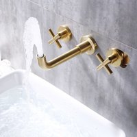 Einbau-Waschtischarmatur, gebürstetes Gold von ZVD