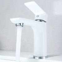 Einloch-Badezimmerarmatur, Einhebel-Badezimmerarmatur in Weiß von ZVD