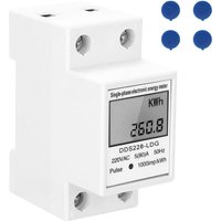 Einphasiger Stromzähler mit LCD-Anzeige - 35 mm DIN-Schiene - 220 v 50 Hz von ZVD