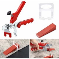 Fliesen-Nivelliersystem, 2 mm Verlegehilfe, 400 Clips + 200 Keile, 1 Fliesenverlegehilfe-Zange, Fliesen-Nivellierset für Heimwerker und Profis von ZVD