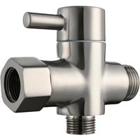 G 3/8" Toiletten-Umschaltventil-Anschluss Messing 3-Wege-Dusche-Absperrventil Nickel gebürstet G 3/8" Toiletten-Umschaltventil-Anschluss Messing 3-Wege-Dusche-Absperrventil Nickel gebürstet von ZVD