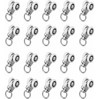 Gardinengleiter für Fenstervorhangschienen, Gardinenstangenrollen, Gleitschienen, Schiebegardinenschiene, für Vorhangzubehör in Badezimmern, von ZVD