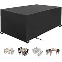 Gartentisch-Abdeckung, 225 x 116 x 82 cm, Schwarz – 420D Oxford-Gewebe, winddicht und UV-beständig – schützen Sie Ihren Gartentisch von ZVD