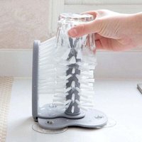Glasbecher-Reinigungsbürste mit Saugnäpfen, doppelseitige Scheuerbürste, Flaschenreiniger für Tassen, Becher, Karaffe, Dekanter, von ZVD