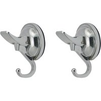 Handtuchhaken mit Saugnapf aus Kunststoff, starke und langlebige Befestigung für Fliesen und Türen, Küche, Badezimmer, Glas, 2 Stück von ZVD