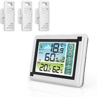 Kabelloses Innen-/Außenthermometer mit Hintergrundbeleuchtung und Kalender, Wettervorhersagestation für Zuhause von ZVD