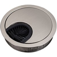 Kabelmanagement mit Bürste für Schreibtisch, Tisch & Arbeitsplatte - Kabelmanagement/Kabelführung/Kabelmanagement Chrom-Design, Durchmesser 60 mm, von ZVD