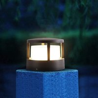 LED Außen Gartenleuchte Poller - IP65 Designer Wandleuchte Innen - Aluminium Deckenleuchte für Terrasse - Schwarz, 3000K Warmweiß von ZVD