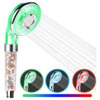ZVD - LED-Duschkopf, Hochdruck-Anionen-Handbrause, 3 Modi, 3 Farben von ZVD