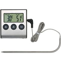 Lebensmittel-Kochthermometer 0–250 °c mit Alarm-Timer – Temperaturanzeige für Küchengrill Lebensmittel-Kochthermometer 0–250 °c mit Alarm-Timer – Temperaturanzeige für Küchengrill von ZVD