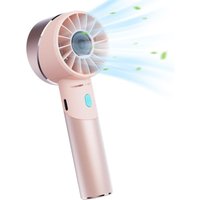 Lepwings Mini-Ventilator, tragbar, per USB wiederaufladbar, Handventilator, 4 Geschwindigkeiten, 16 Stunden lange Akkulaufzeit, kleiner, leiser von ZVD