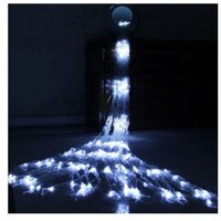 Lichterkette mit Wasserfall-LED-Lichterkette, Wasserfluss, Schneeeffekt, Vorhang, Lichterkette, hängend, funkelndes Wasserflusslicht für Lampendekor von ZVD
