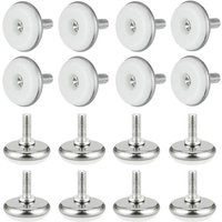 M6 x 15 x 30 mm, weiß, 16 Stück verstellbare Nivellierfüße aus Kunststoff und Metall mit Mutter, verstellbare Füße, Möbel-Einstellschrauben für M6 x 15 x 30 mm, weiß, 16 Stück verstellbare Nivellierfüße aus Kunststoff und Metall mit Mutter, verstellbare Füße, Möbel-Einstellschrauben für von ZVD